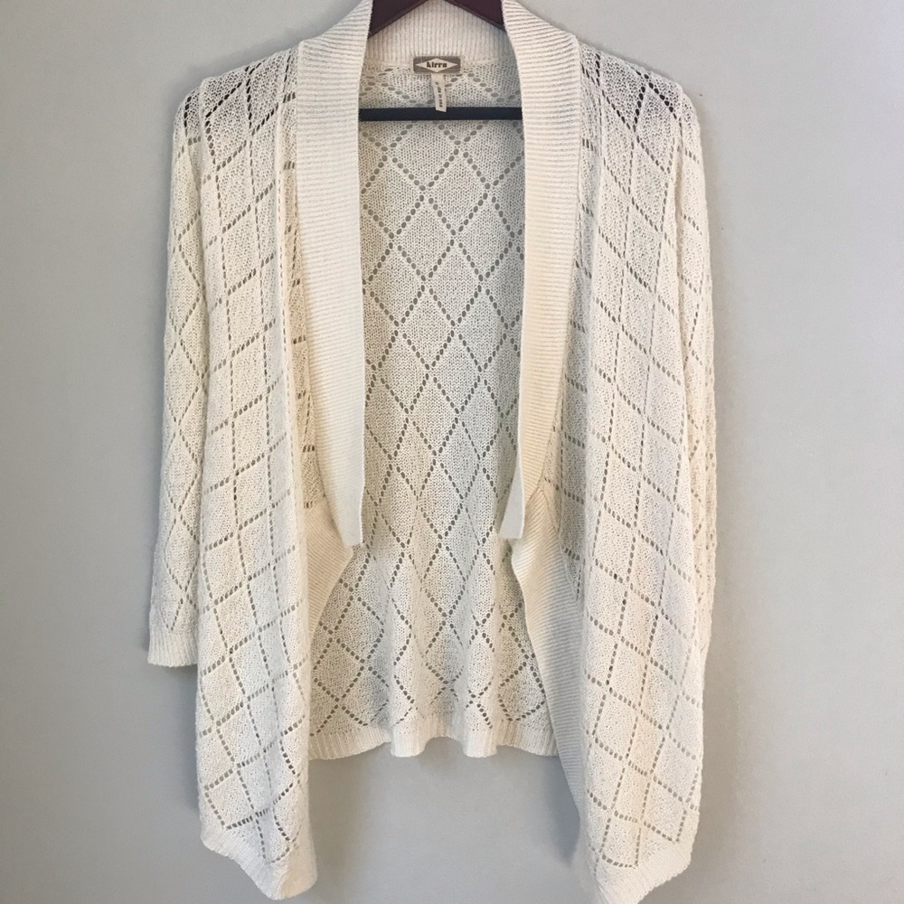 Kirra White open sweater